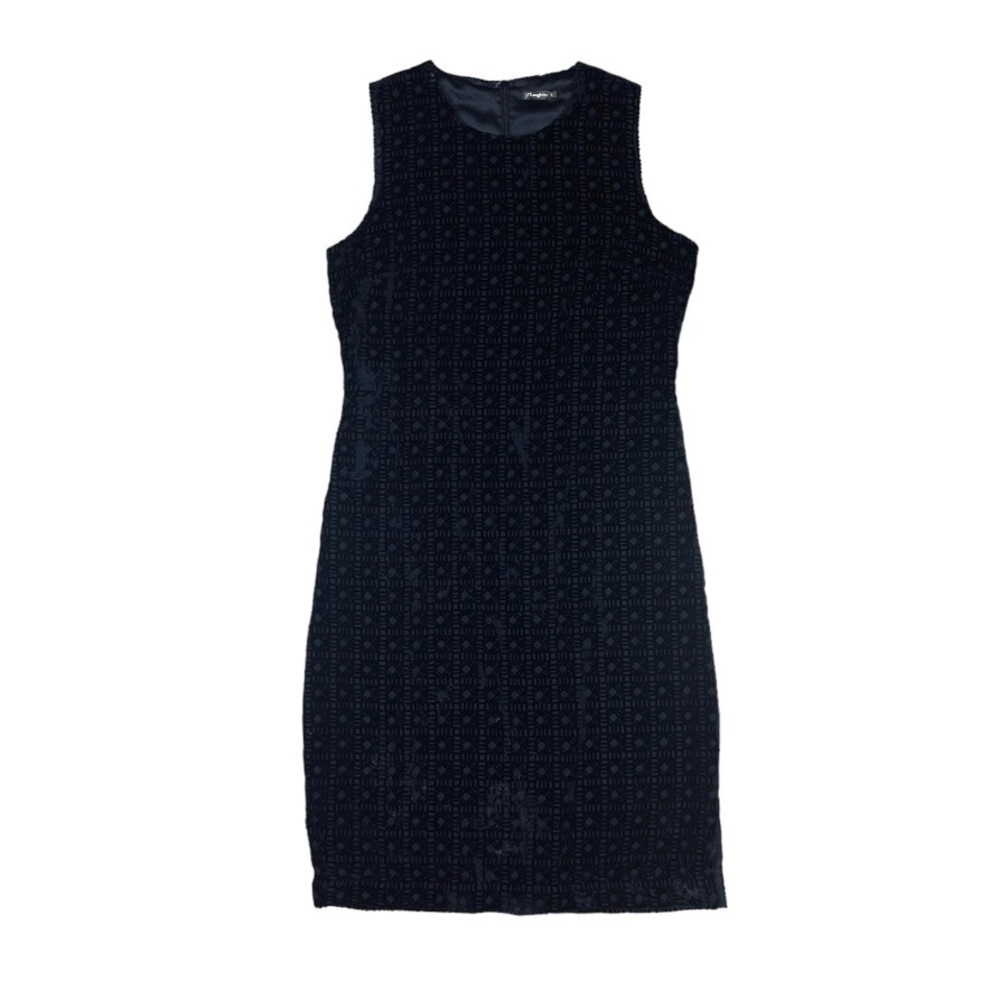 J. McLaughlin Velour Shift Dress Size Small Black Little Black Dress Velvet